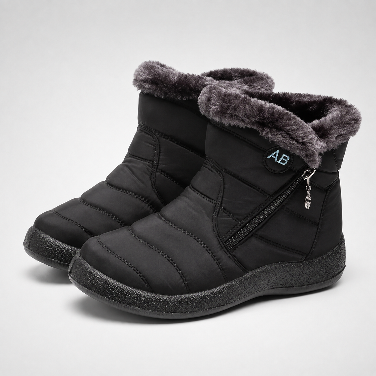 Women's ankle winter boots in Black