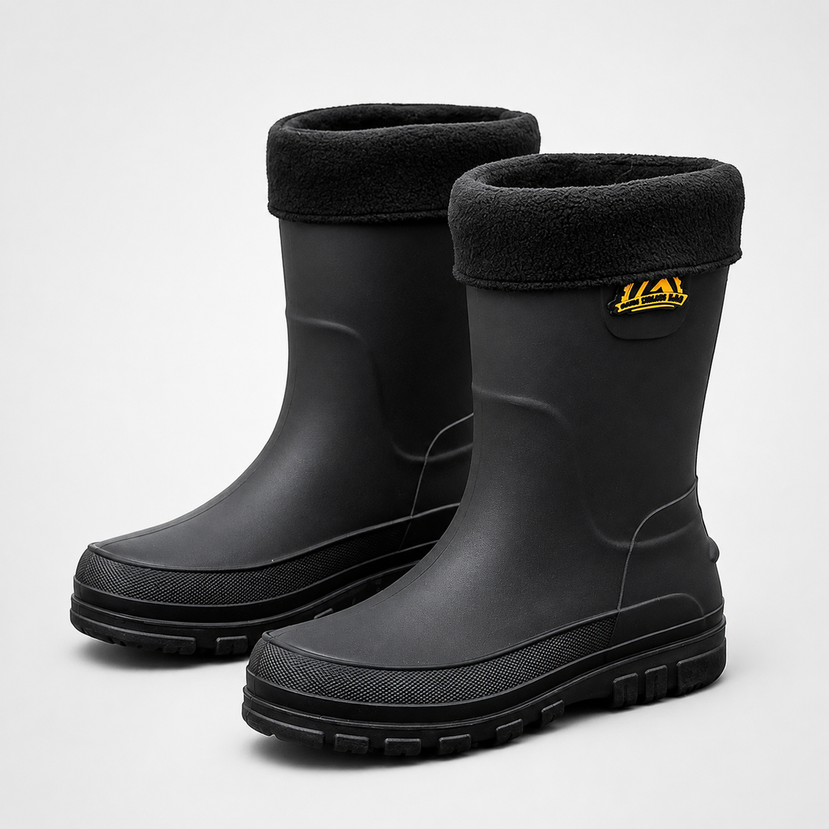 Men's insulated rain boots in Black