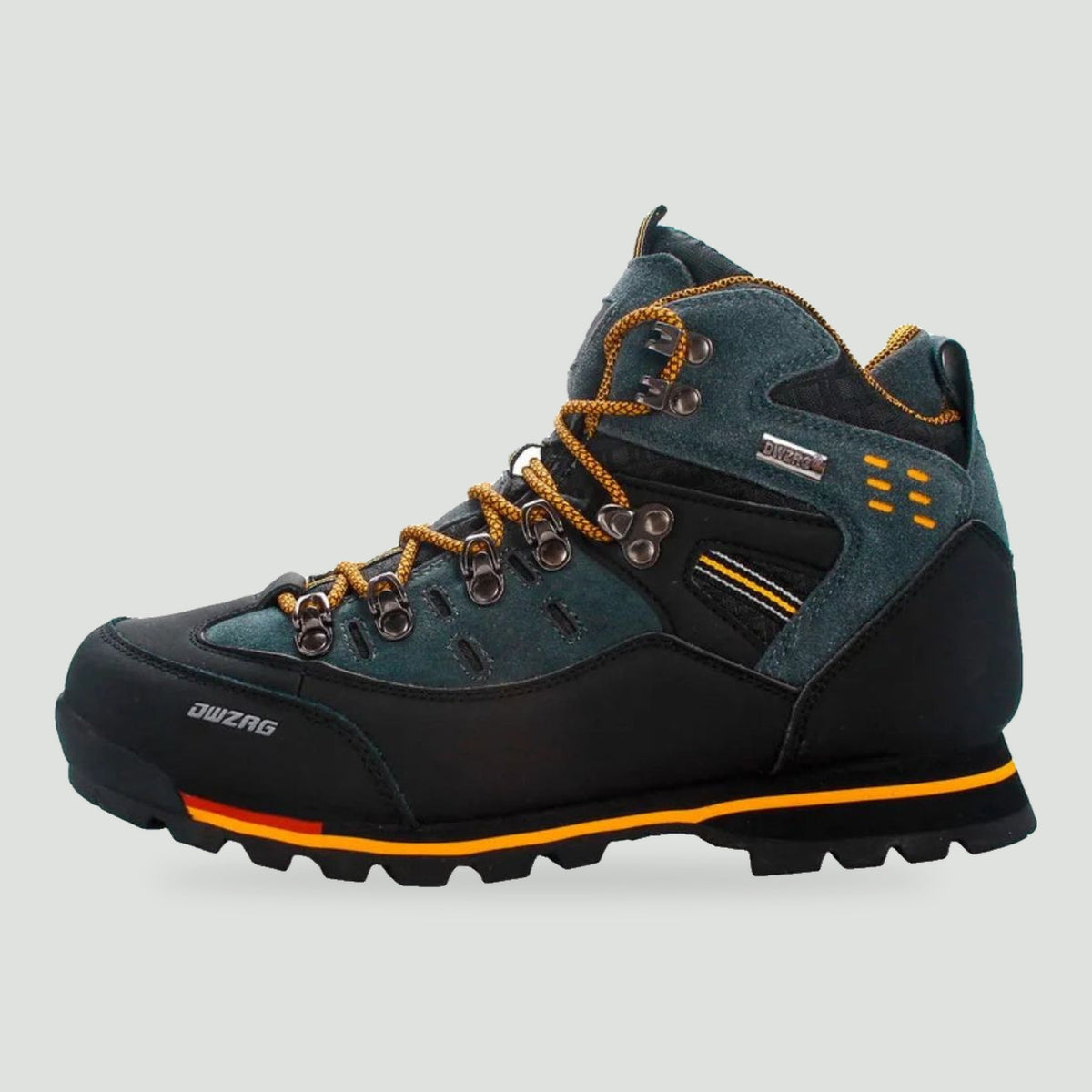 Buty trekkingowe męskie zamszowe wodoodporne - czarno-żółty