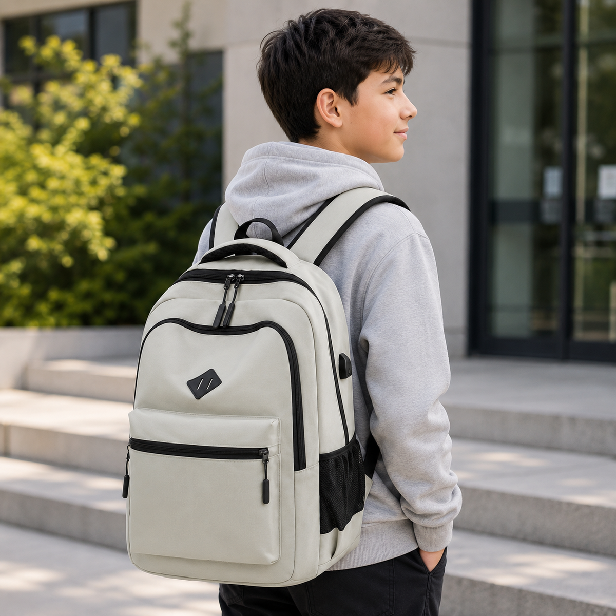 Plecak szkolny młodzieżowy 45 cm - zdjęcie modela