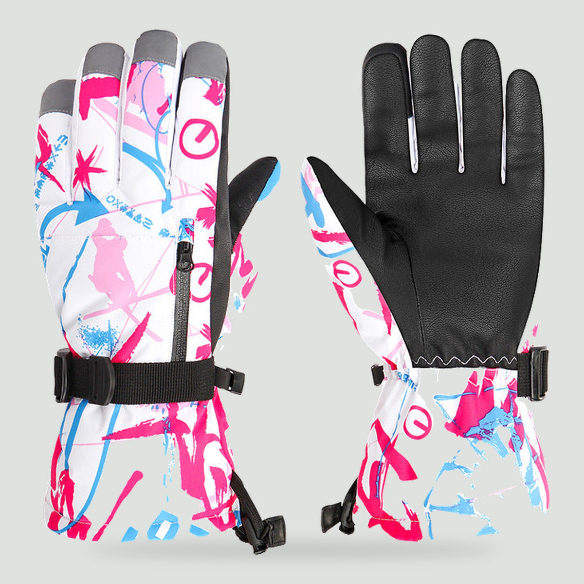 Women's ski gloves in Pink