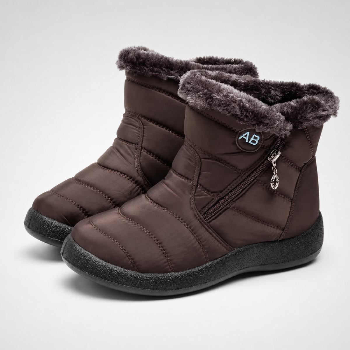 Ankle winter boots in Brown