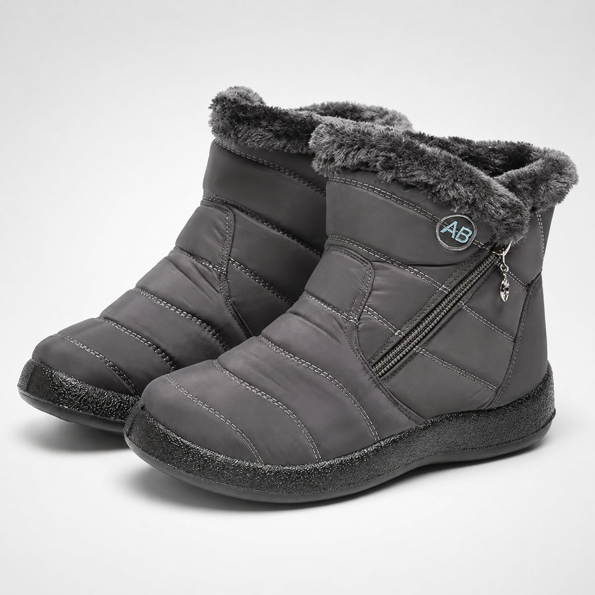 Ankle winter boots in Gray
