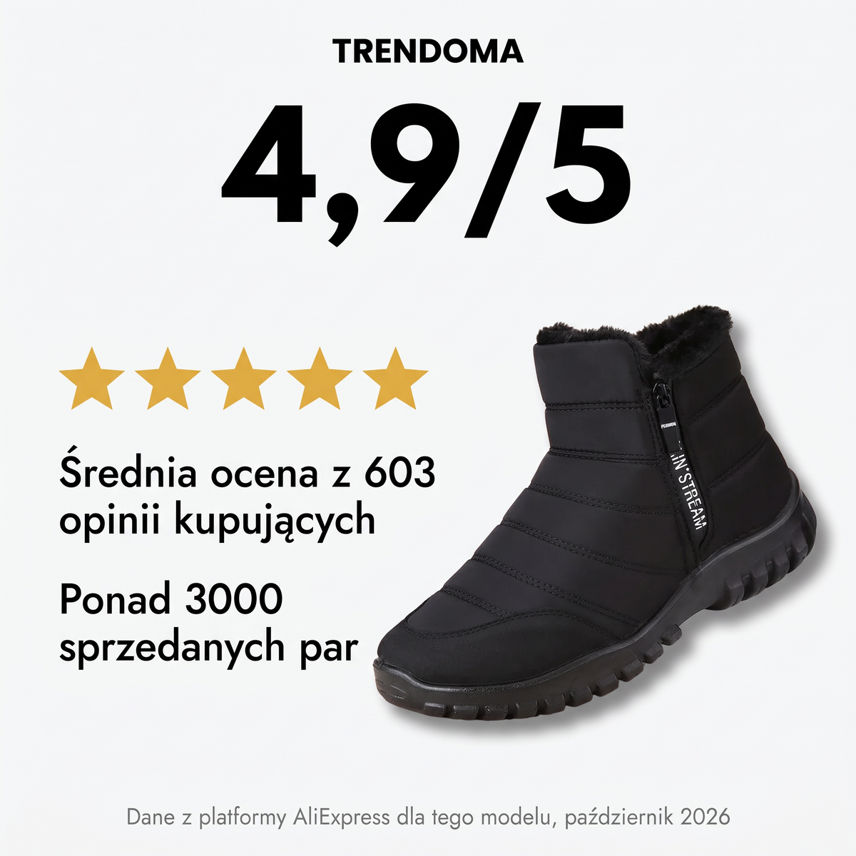 Ocena 4,9 na 5 butów zimowych męskich
