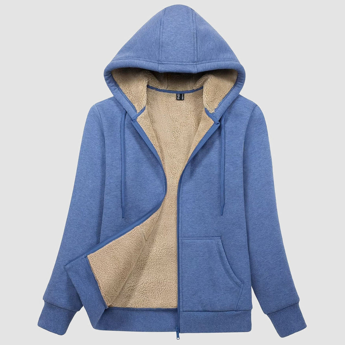Bluza rozpinana damska na baranku - szaroniebieski