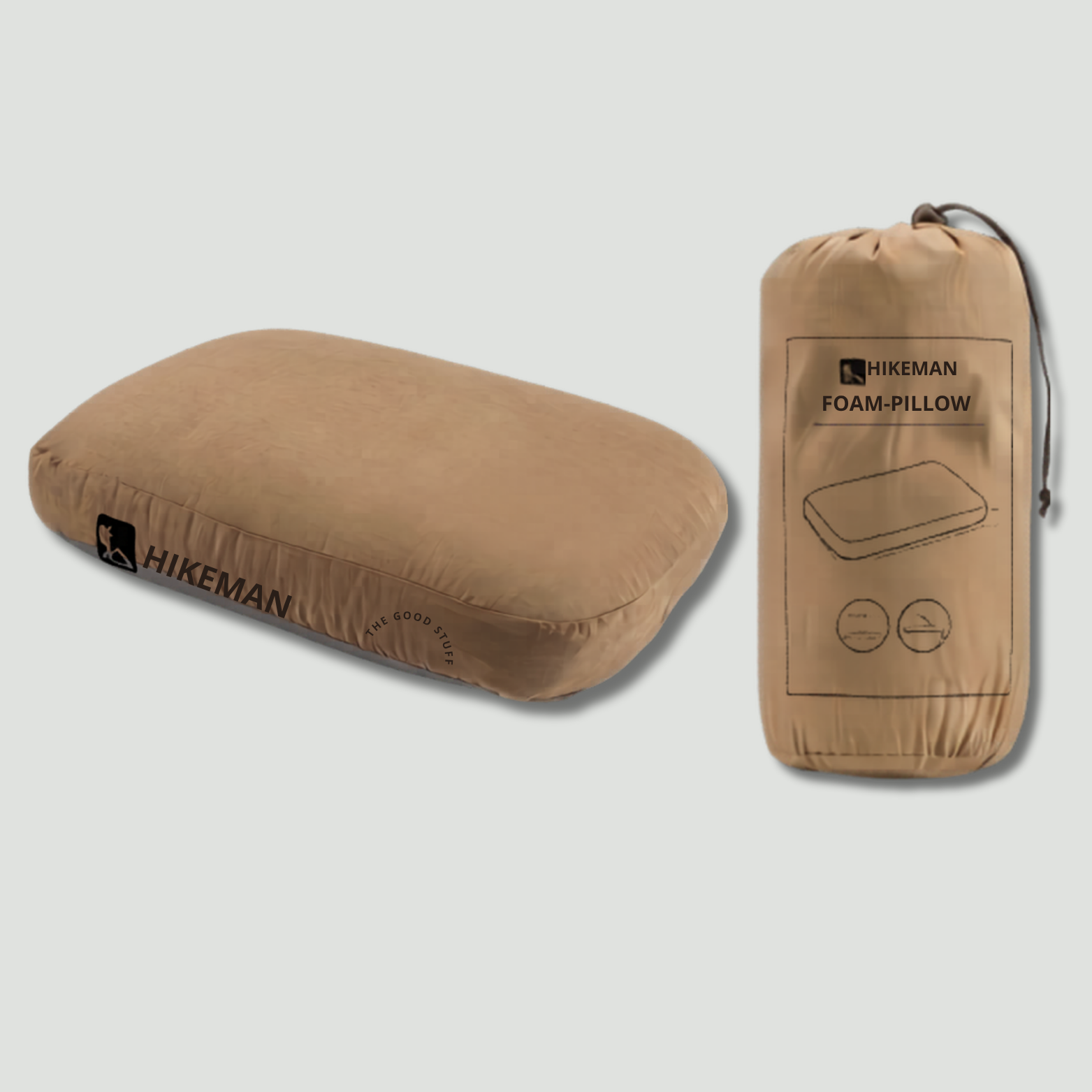 Przenośna Poduszka Kempingowa – Podróżna Poduszka z Pianki Memory Foam do Użytku Outdoorowego