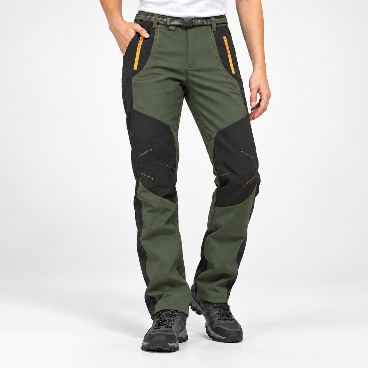 Spodnie ocieplane damskie softshell - zielony