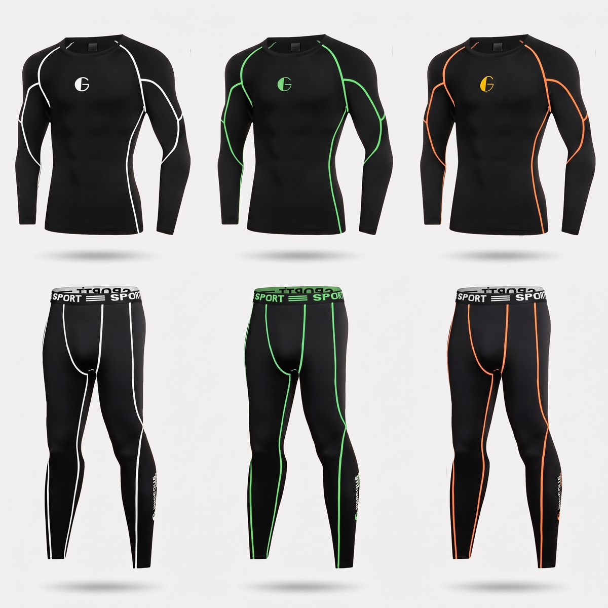 Bielizna termoaktywna męska sportowa – legginsy i koszulka do biegania