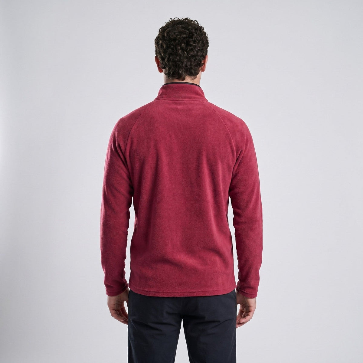 Polar męski half zip – bluza ze stójką - szybkoschnąca - odporna na mechacenie