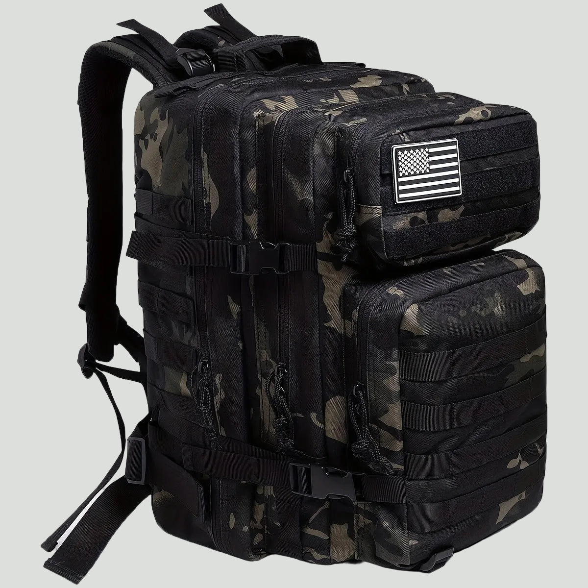 Plecak outdoorowy 45L – pojemny model w stylu MOLLE do trekkingu i biwakowania