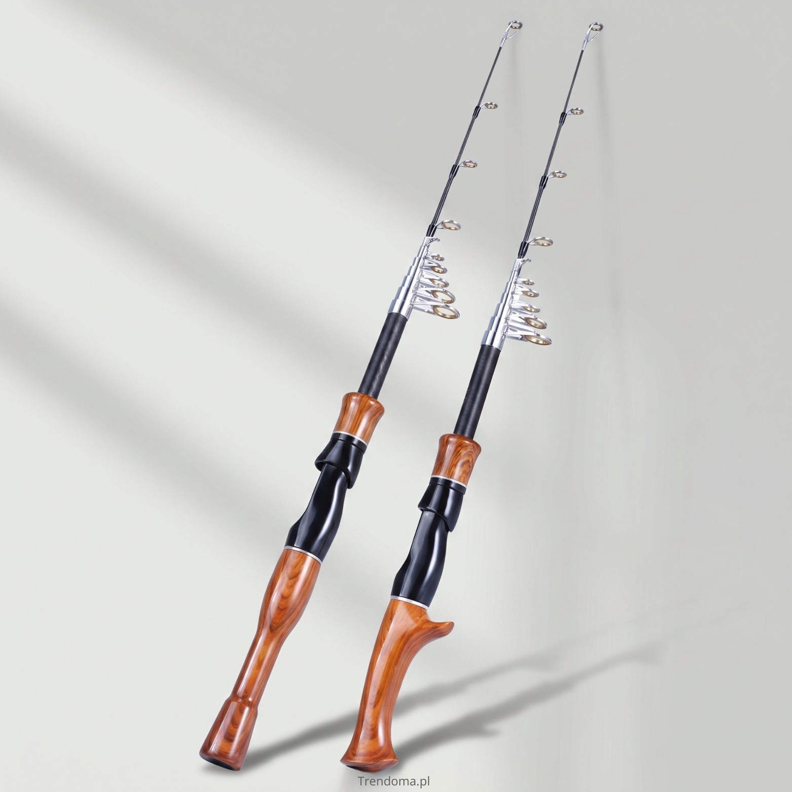 Wędka teleskopowa 160 cm – włókno szklane z korkiem – spinning i casting