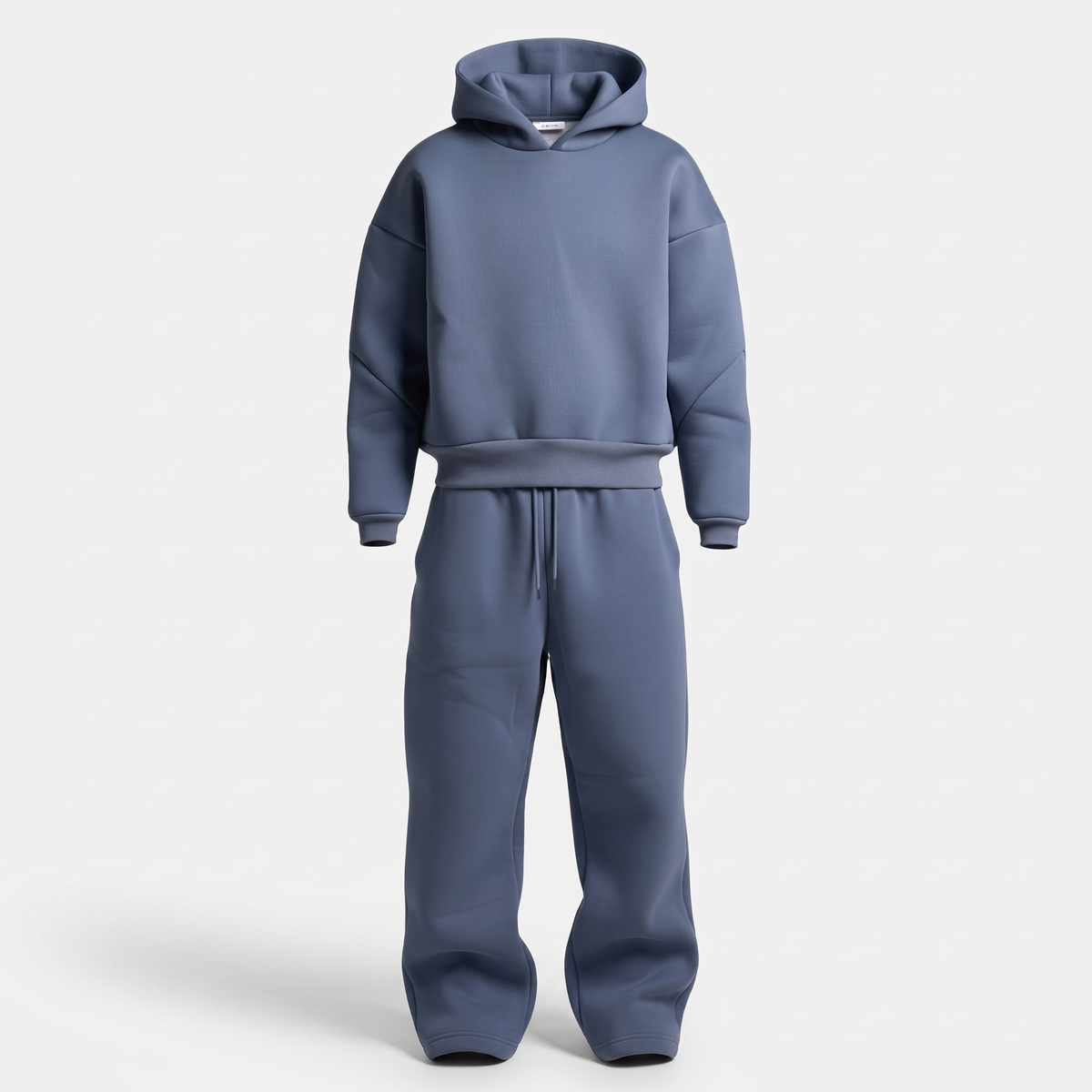 Dres męski komplet oversize niebieski