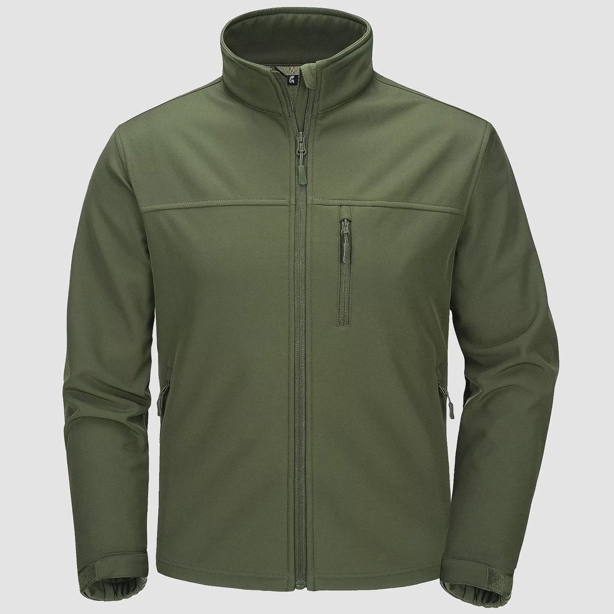 Softshell męski z podszewką z polaru - zielony wojskowy