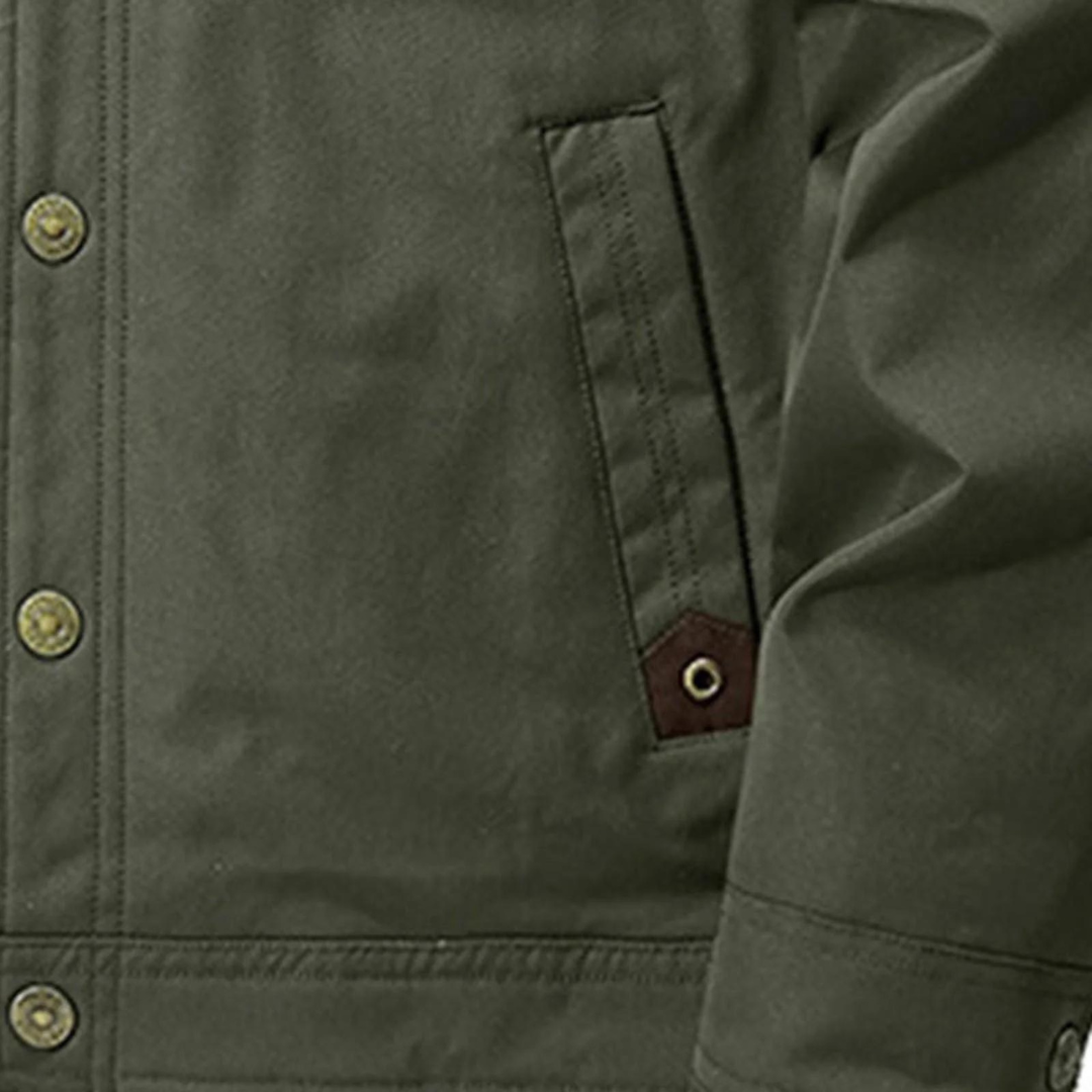 Męska ocieplana kurtka outdoorowa – model cargo z podszewką