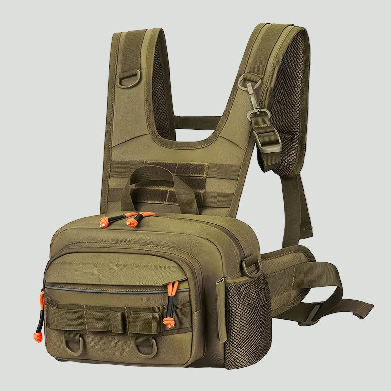 Męska torba piersiowa outdoorowa – kompaktowe przechowywanie na zamek