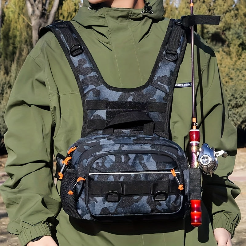 Męska torba piersiowa outdoorowa – kompaktowe przechowywanie na zamek