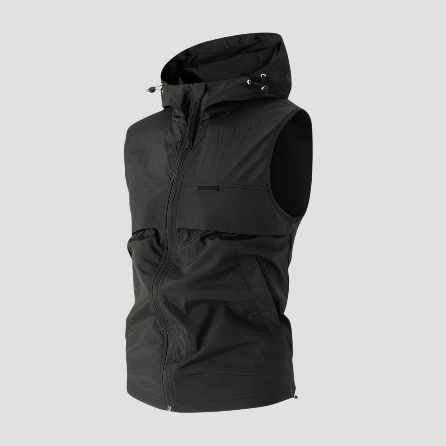 Kamizelka wędkarska męska z kapturem – lekka, letnia – outdoor i trekking