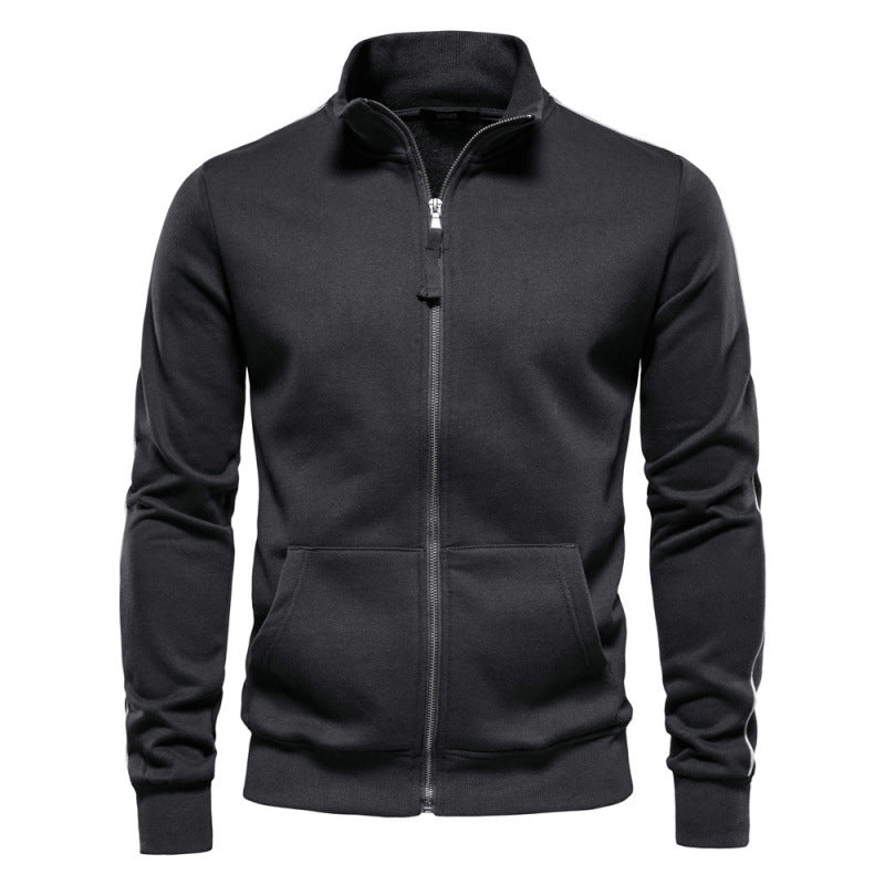 Ciepły sweter męski z kieszeniami | Model outdoorowy z półzamkiem