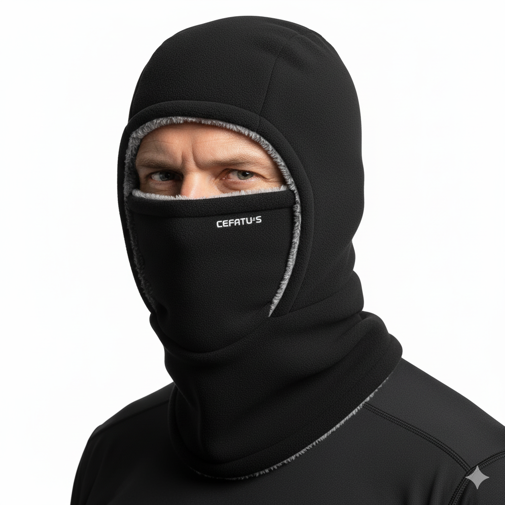 Balaclava zimowa – kominiarka polarowa z pluszem - damska i męska