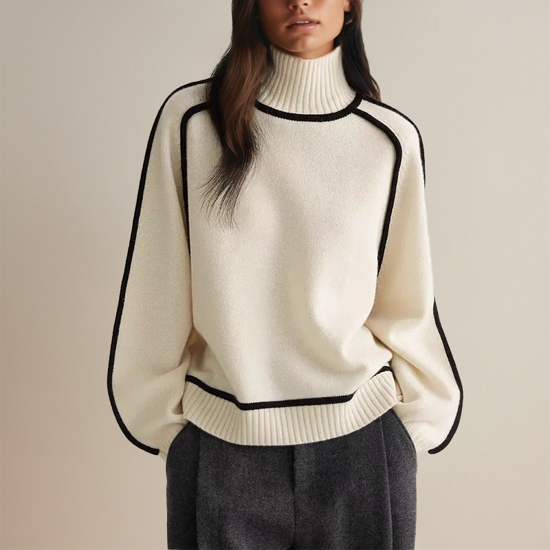 Sweter damski z golfem | Model na sezon jesienno-zimowy