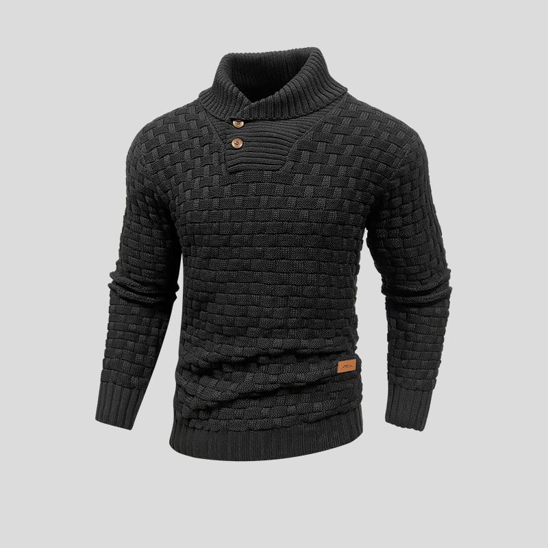 Sweter dzianinowy męski | Klasyczny pulower na sezon zimowy