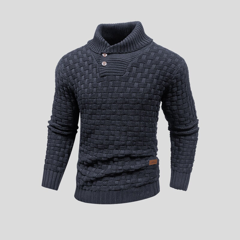 Sweter dzianinowy męski | Klasyczny pulower na sezon zimowy