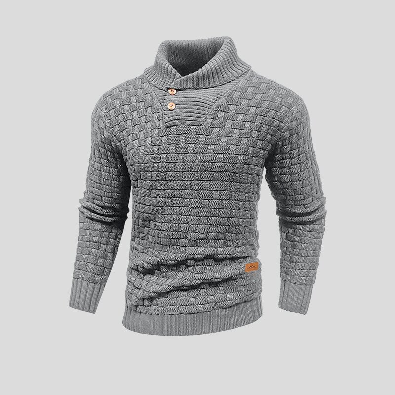 Sweter dzianinowy męski | Klasyczny pulower na sezon zimowy