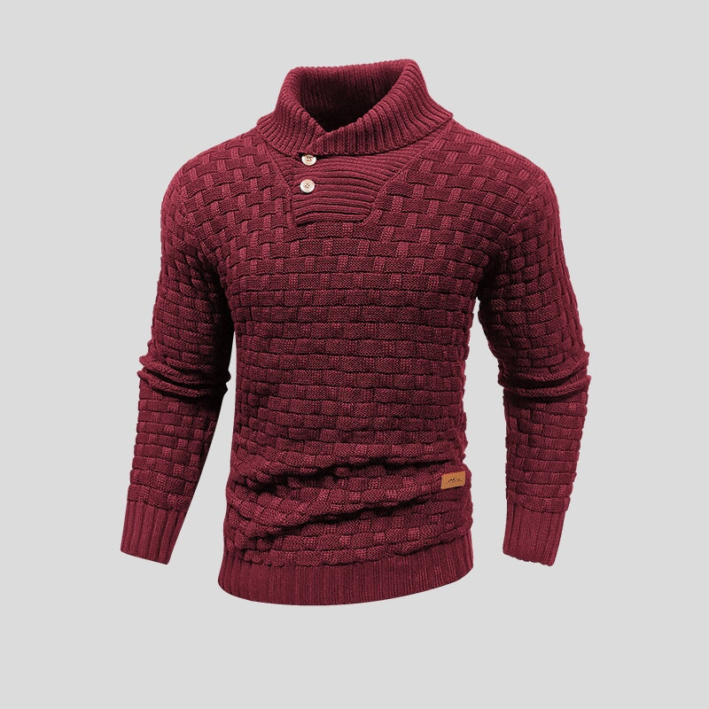 Sweter dzianinowy męski | Klasyczny pulower na sezon zimowy