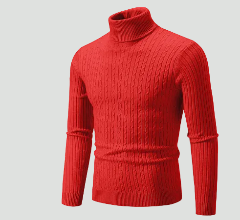 Sweter męski z golfem | Klasyczny fason zimowy