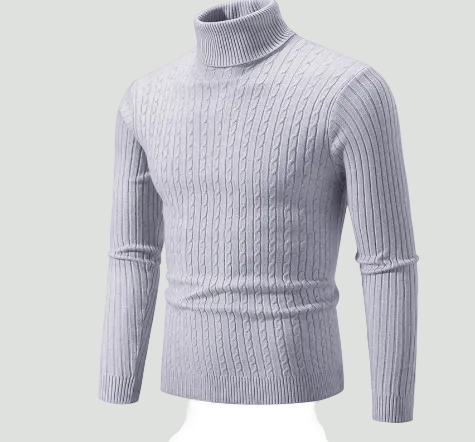 Sweter męski z golfem | Klasyczny fason zimowy