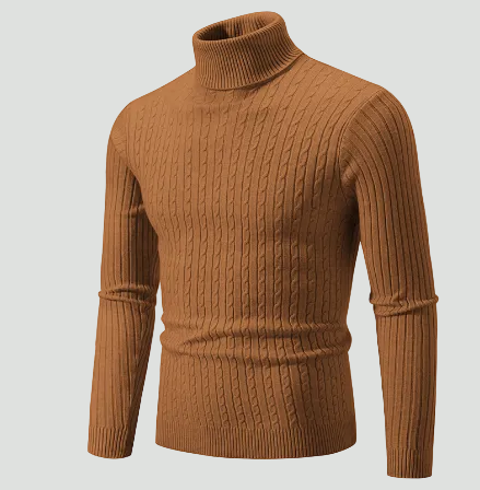 Sweter męski z golfem | Klasyczny fason zimowy