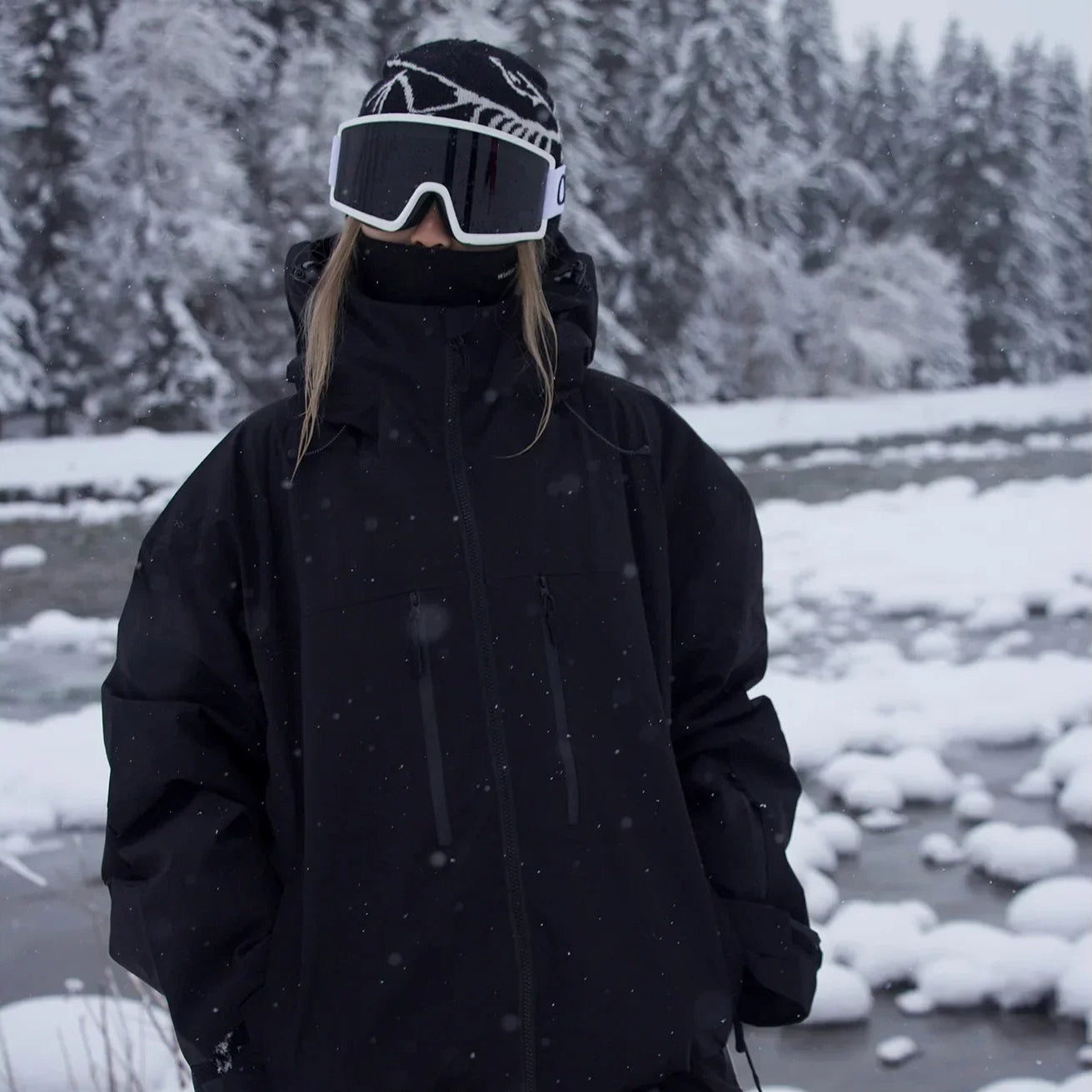 Kurtka narciarska z kapturem | Model unisex na zimę