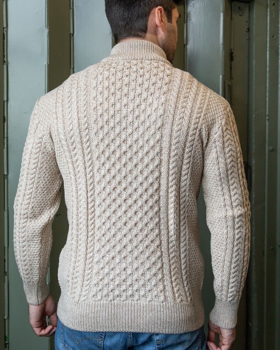Sweter męski z zamkiem półgolf | Dzianinowy fason codzienny