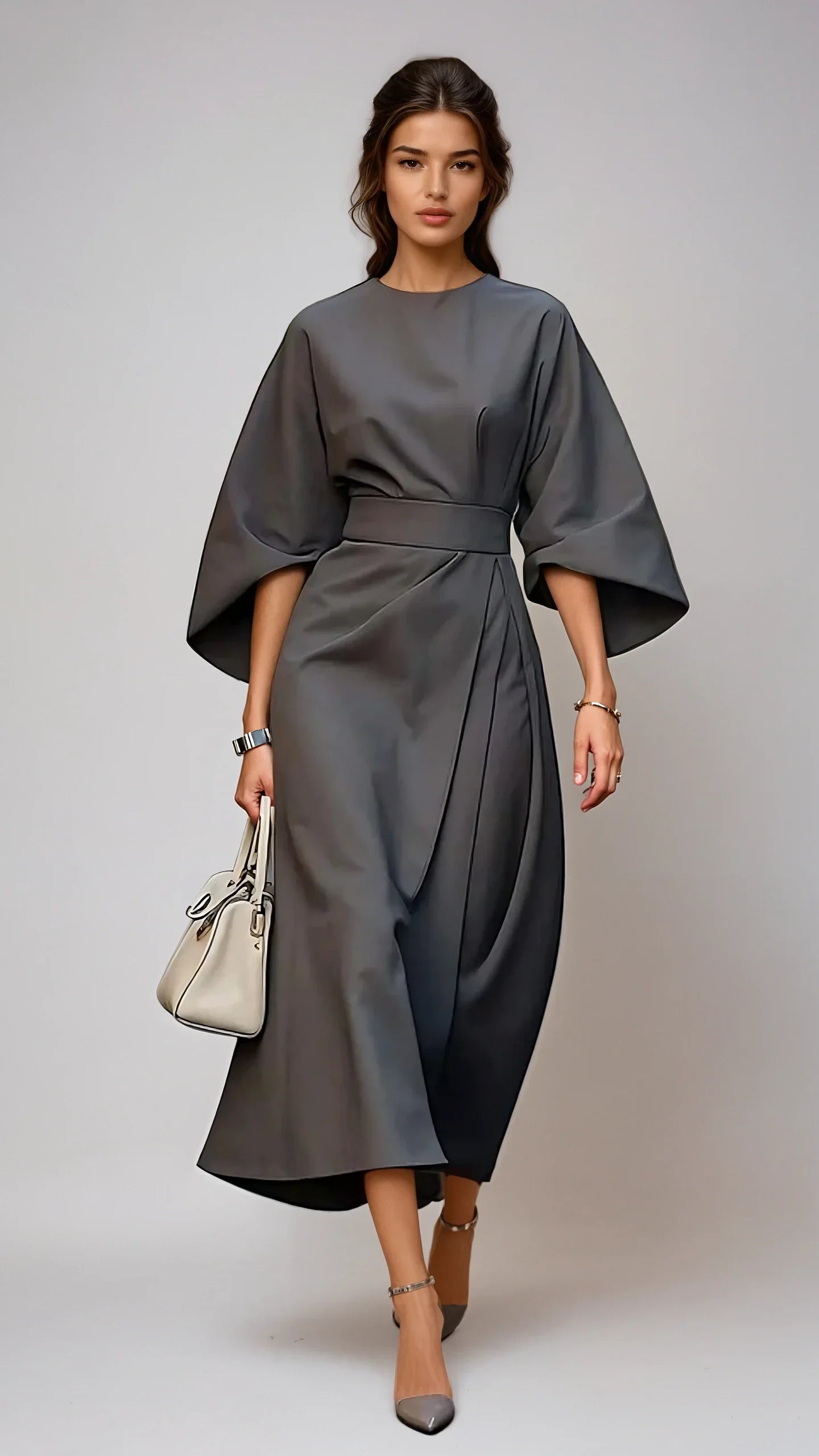 Sukienka damska z paskiem | Klasyczny fason