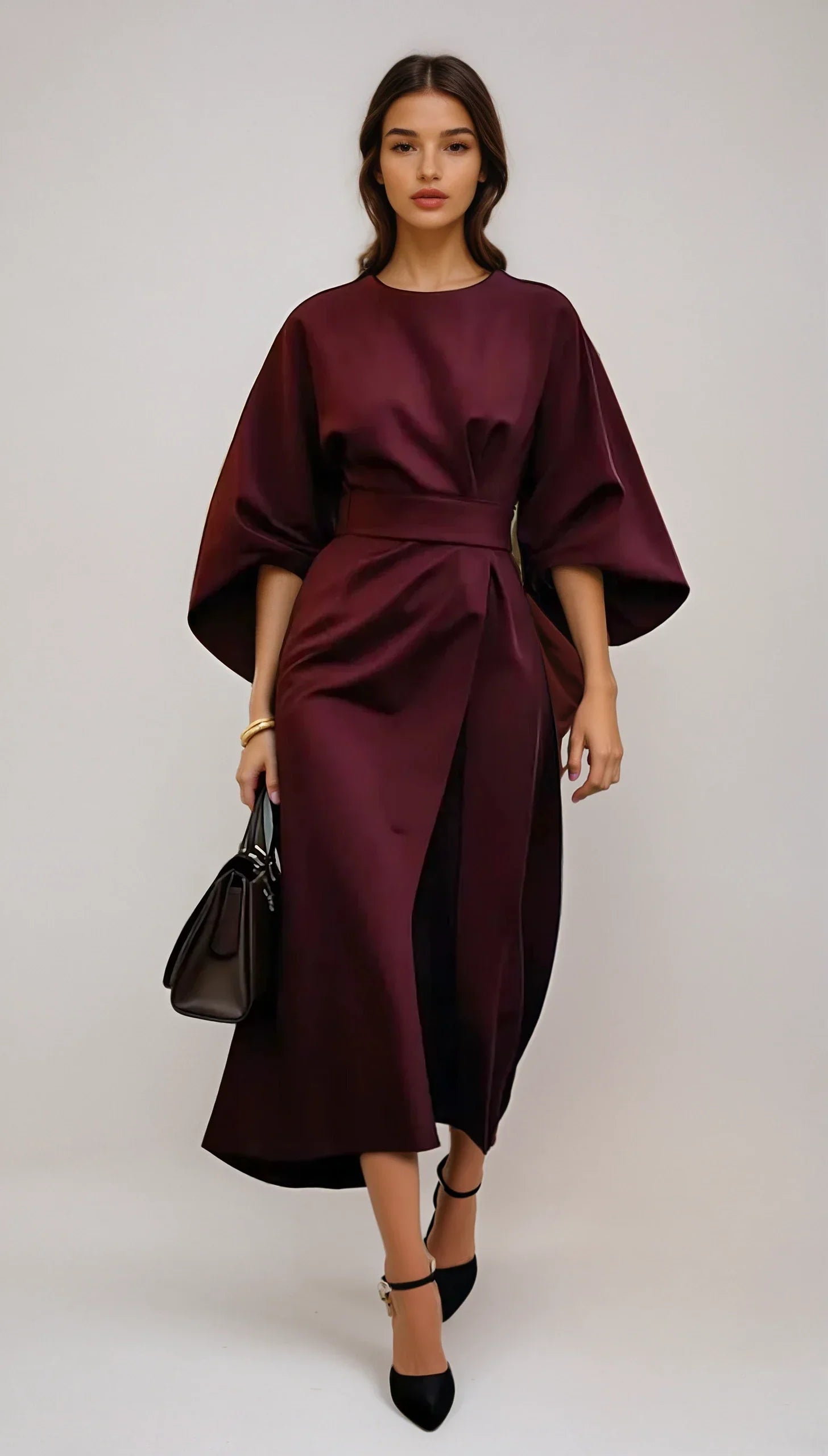 Sukienka damska z paskiem | Klasyczny fason