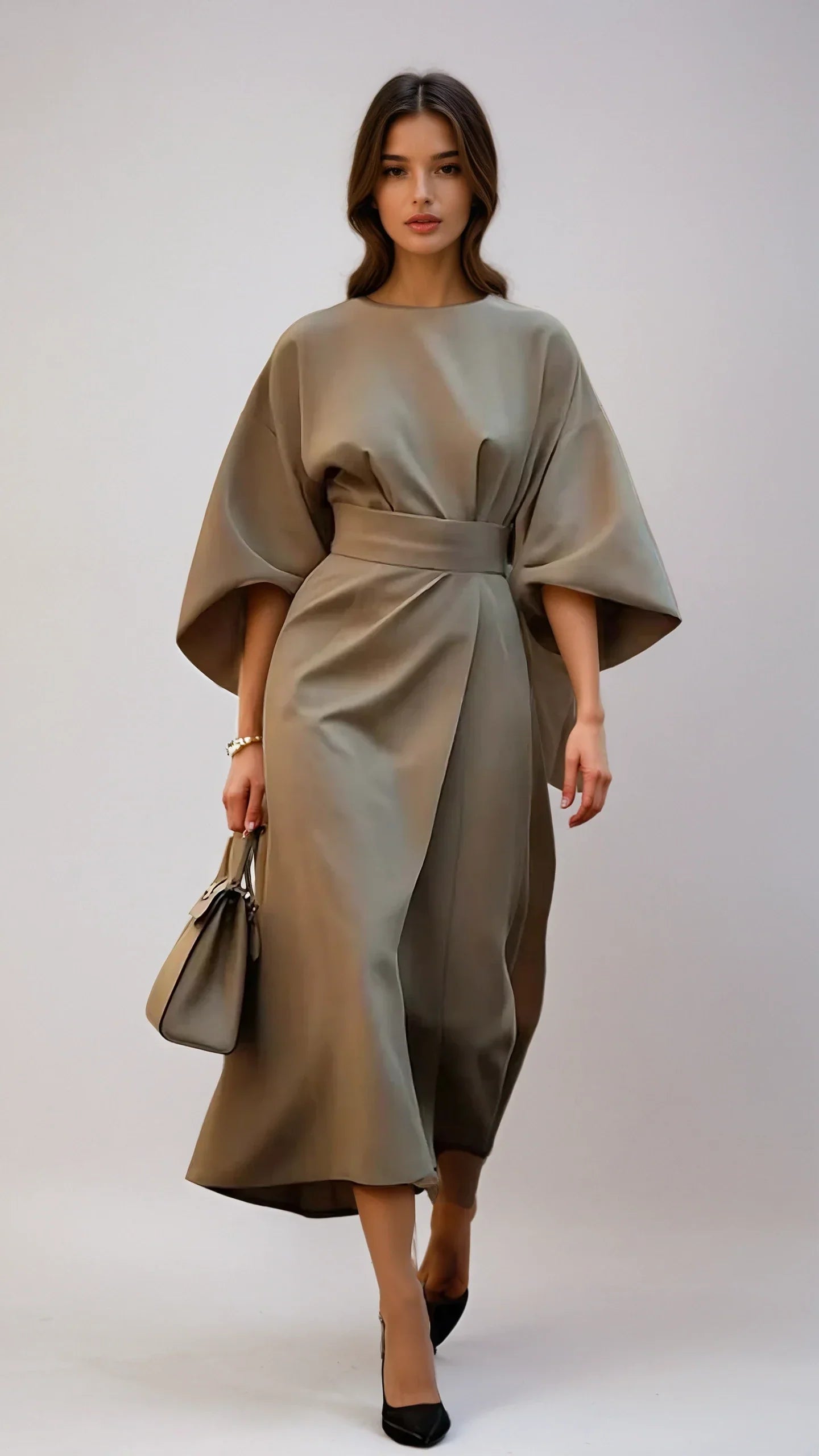 Sukienka damska z paskiem | Klasyczny fason