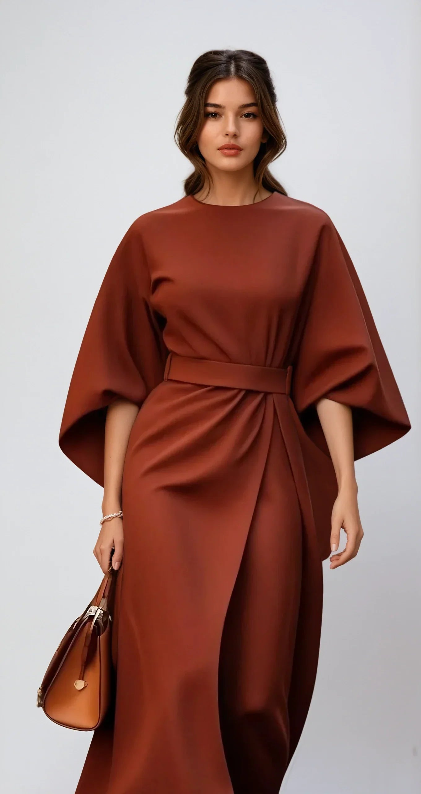 Sukienka damska z paskiem | Klasyczny fason