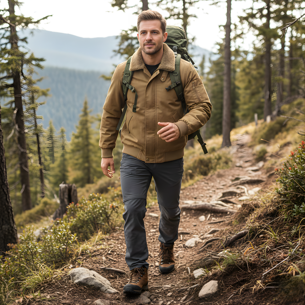 Męska wytrzymała kurtka outdoorowa – ocieplana warstwa na chłodniejsze warunki