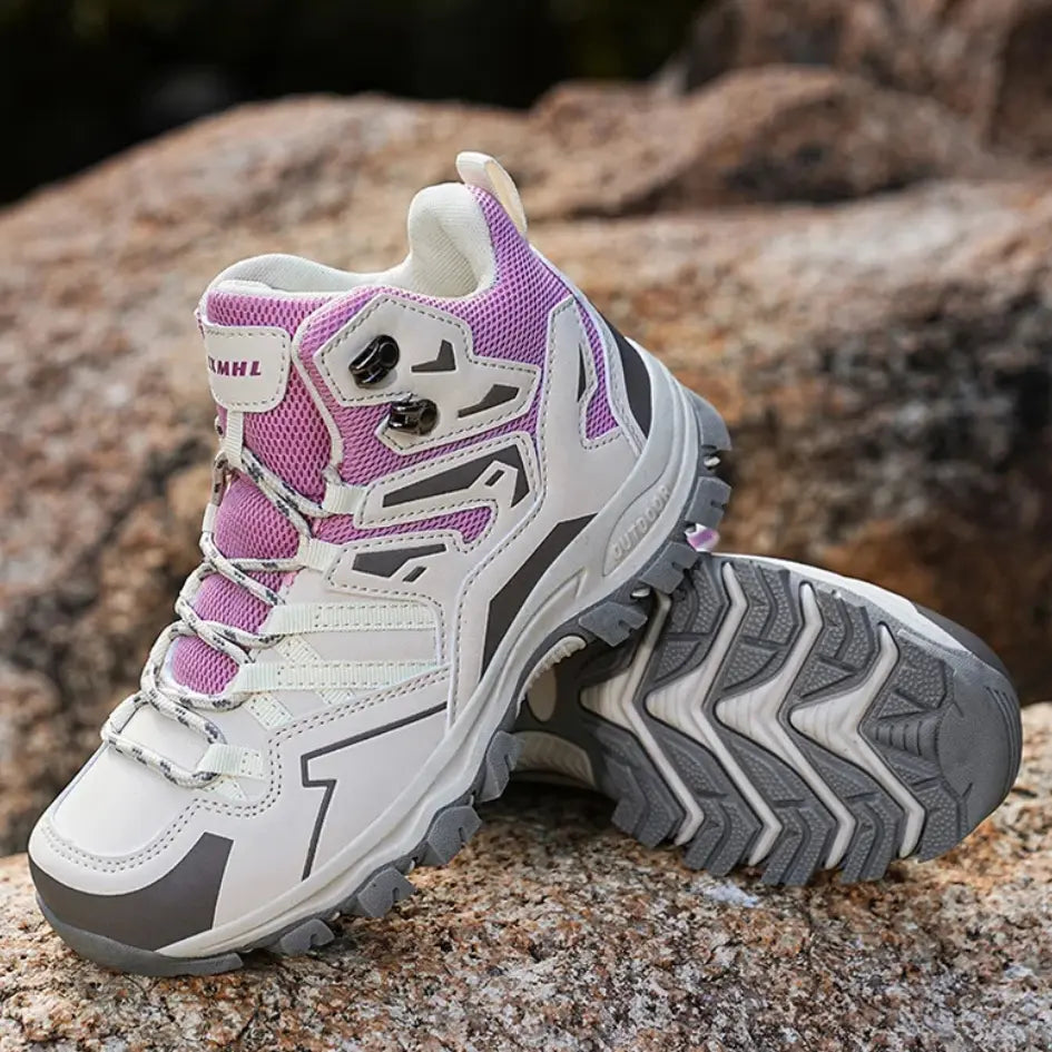 Wysokie buty trekkingowe damskie | Lekki model z dobrą przyczepnością