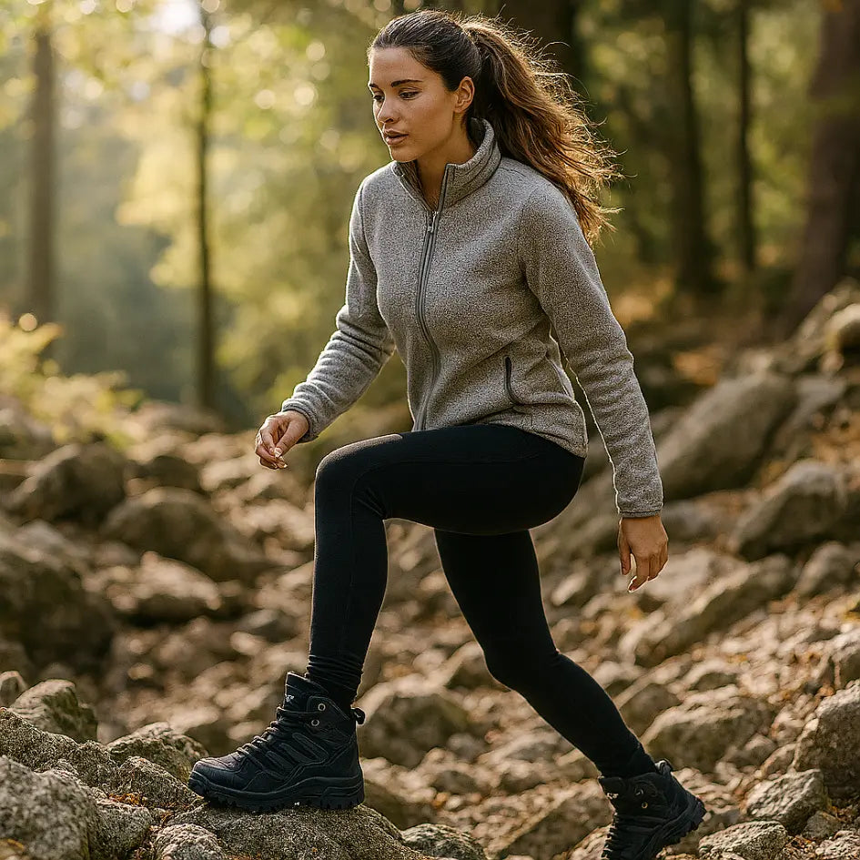 Wysokie buty trekkingowe damskie | Lekki model z dobrą przyczepnością