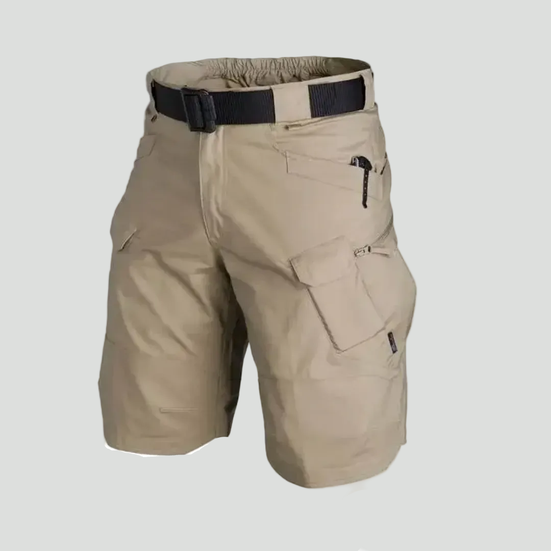Męskie outdoorowe szorty cargo – elastyczny pas i 6 kieszeni