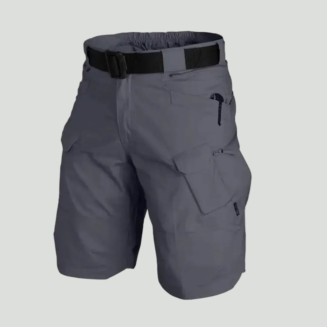 Męskie outdoorowe szorty cargo – elastyczny pas i 6 kieszeni