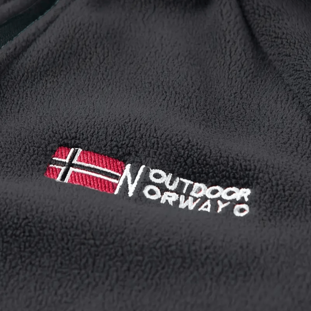 Polar męski half zip – bluza ze stójką - szybkoschnąca - odporna na mechacenie