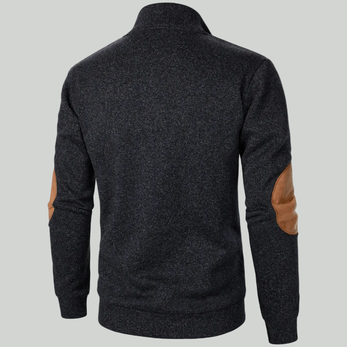 Męski dzianinowy sweter outdoorowy – model ze stójką
