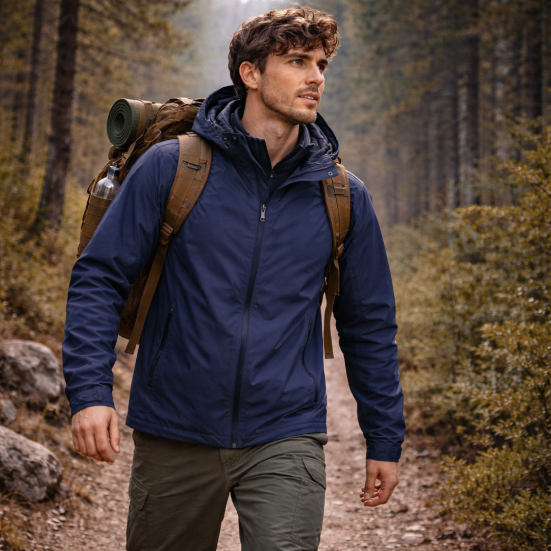 Lekka kurtka przeciwdeszczowa outdoorowa – oddychający model unisex