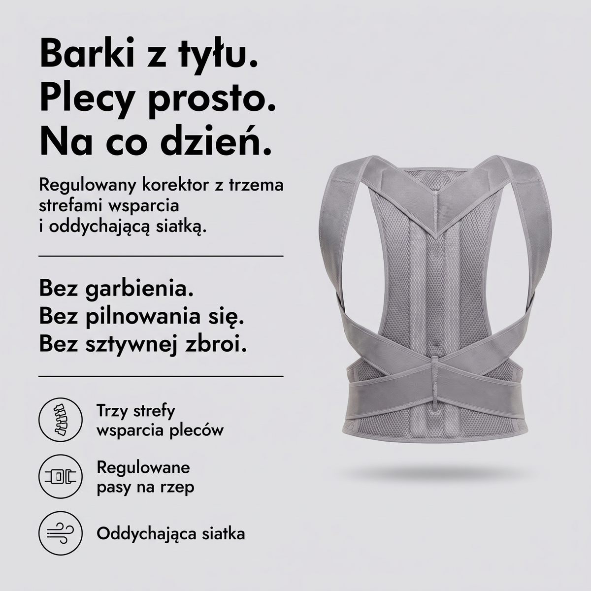 Korektor postawy pleców regulowany - najważniejsze zalety
