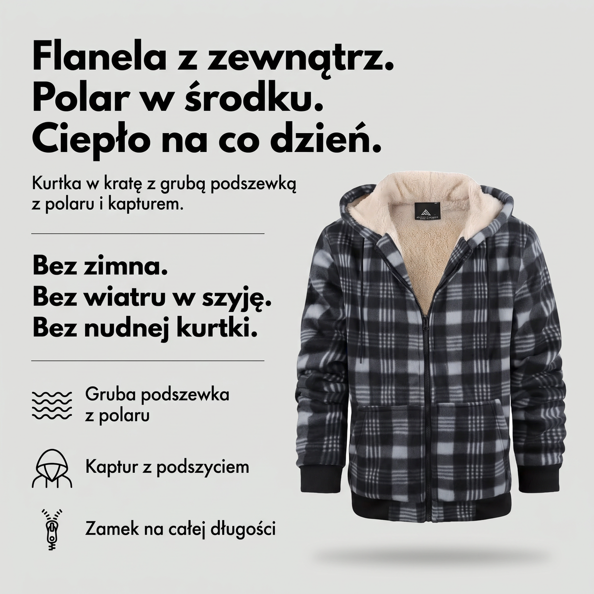 Kurtka koszulowa męska flanelowa w kratę - najważniejsze zalety