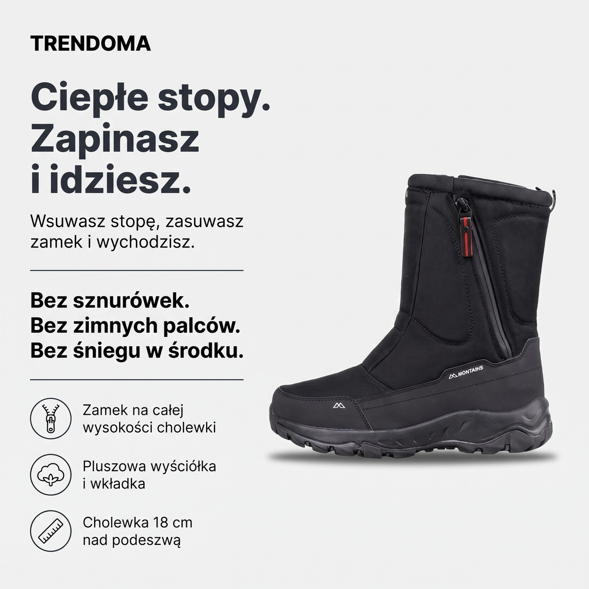 Ciepłe stopy - zapinasz i idziesz