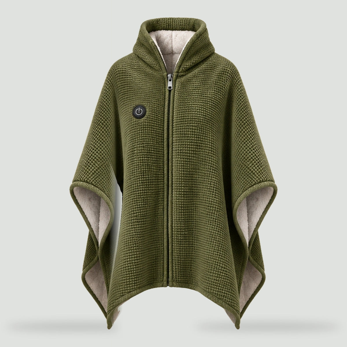 Wearable heated blanket in Olive Green