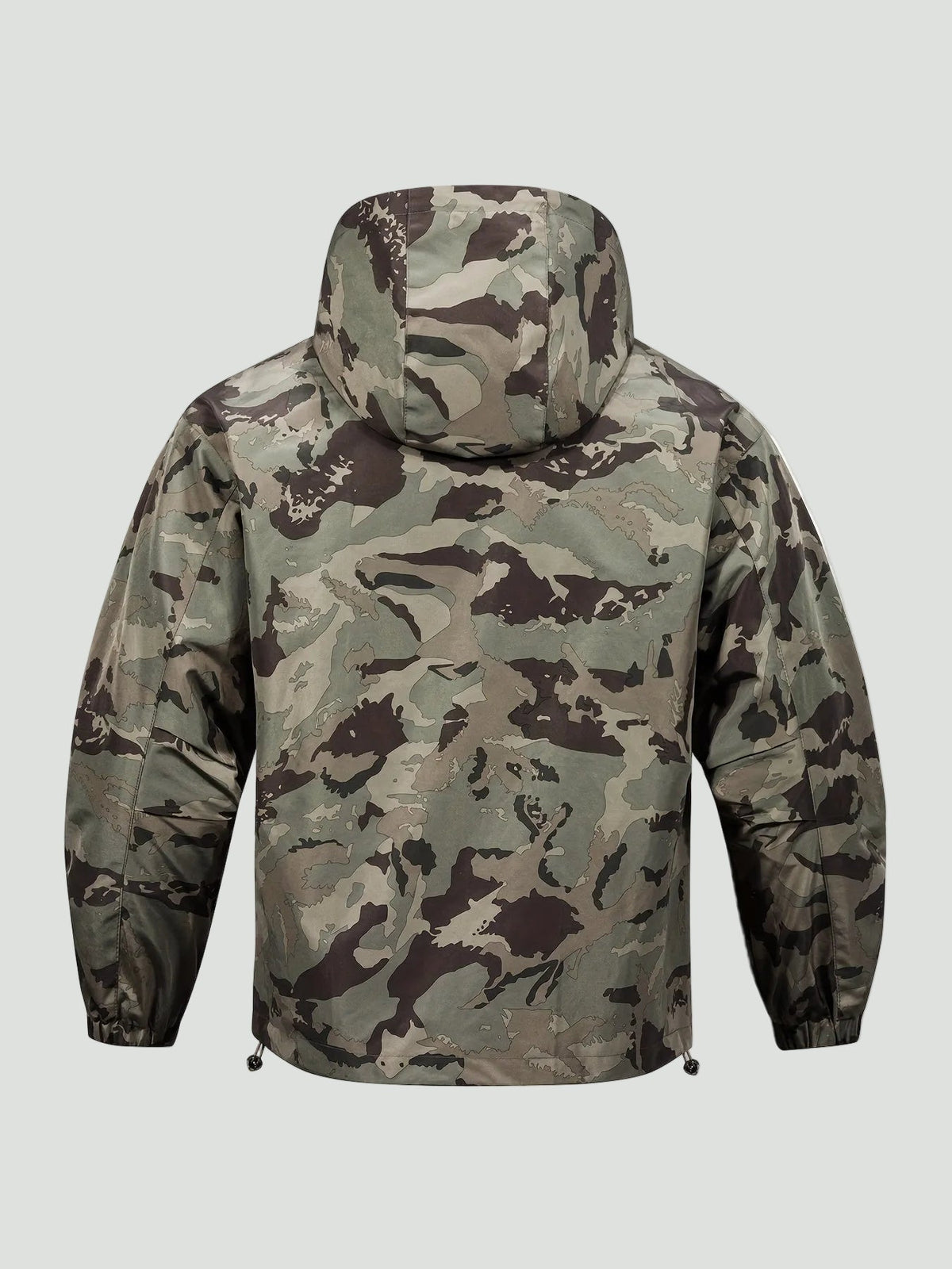 Kurtka przejściowa moro z kapturem – unisex - luźny krój - duże kieszenie